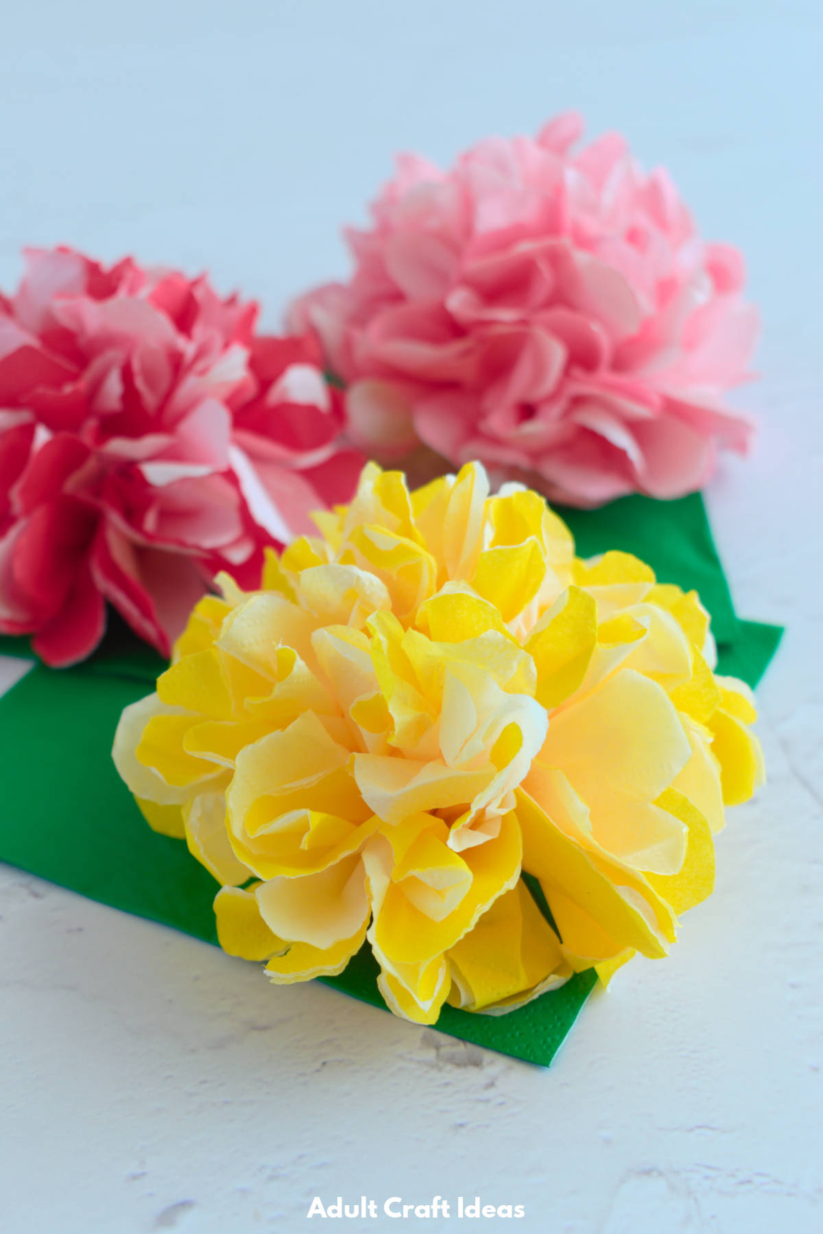 Yellow paper flower.