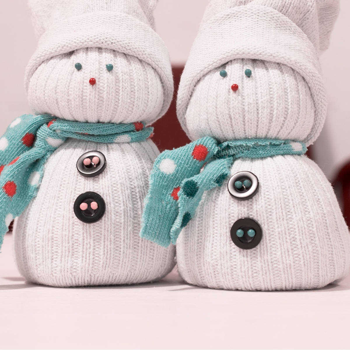 Sock snowmen.