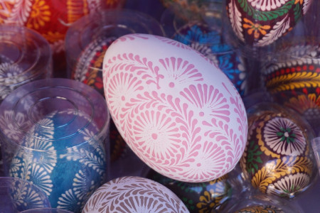 Decorated eggs.